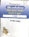 6 6.5mm Beadalon Gold Plate Memory Wire Cone Caps